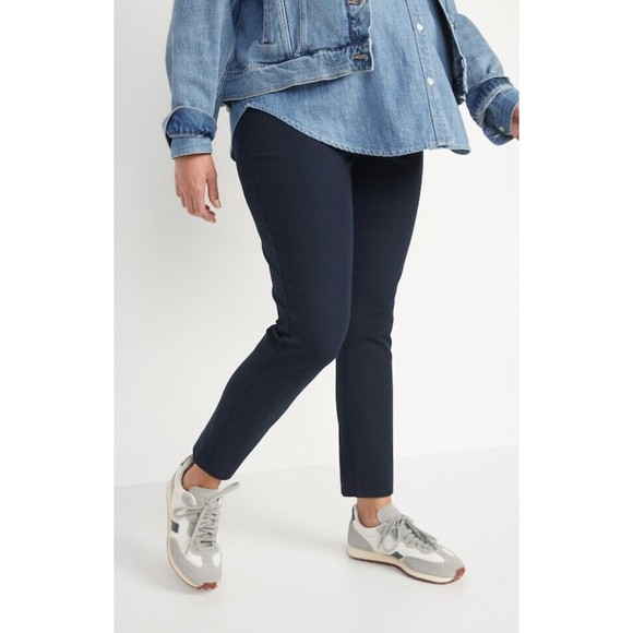Old Navy Pixie Full Panel Maternity Ankle Pants Straight Size 2 NWT NavyBlue #G1 - Picture 3 of 5